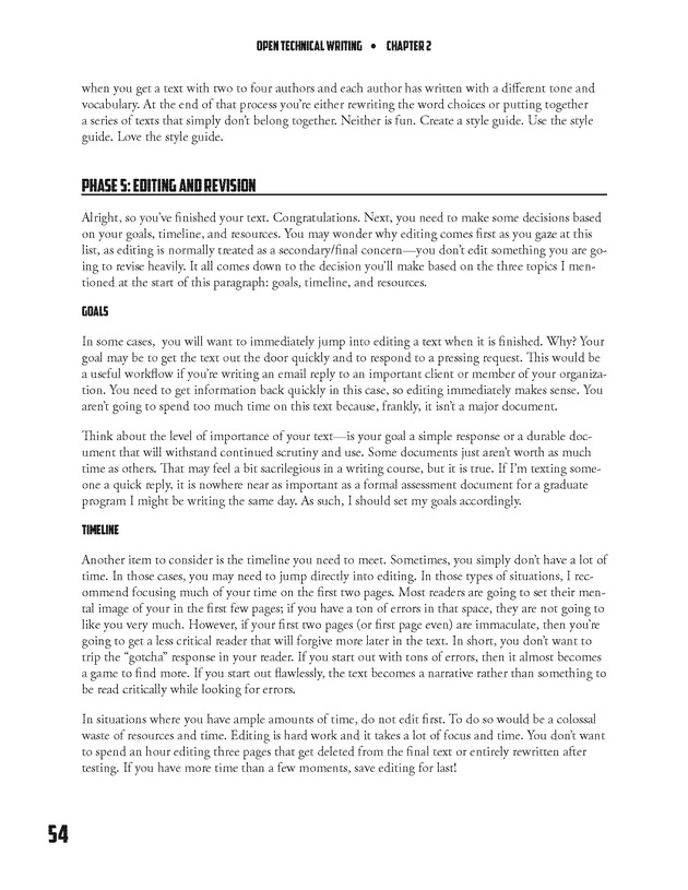Open Technical Writing - New Page